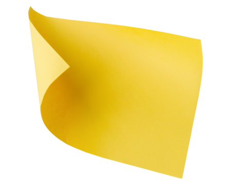 Yellow curled chart paper design element