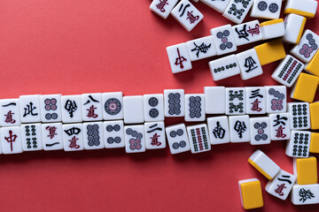 マージャン牌の背景