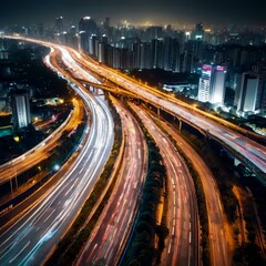 Fototapeta premium traffic at night