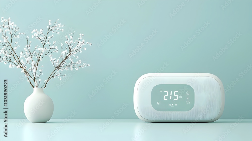 Aufkleber Cutting Edge IoT Powered Smart Thermostat with Intuitive Real Time Temperature Display for Effortless Home Climate Control and Energy Efficiency