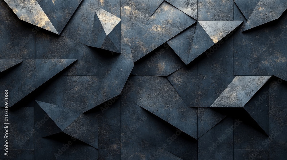 Poster modern metal tile panel with texture and pattern. innovative surface design. abstract modern archite