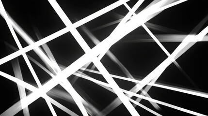 Intersecting Lines of Light in Monochrome