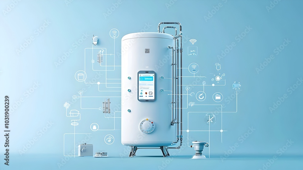 Leinwandbilder innovative smart water tank system equipped with advanced iot sensors for real time monitoring and e
