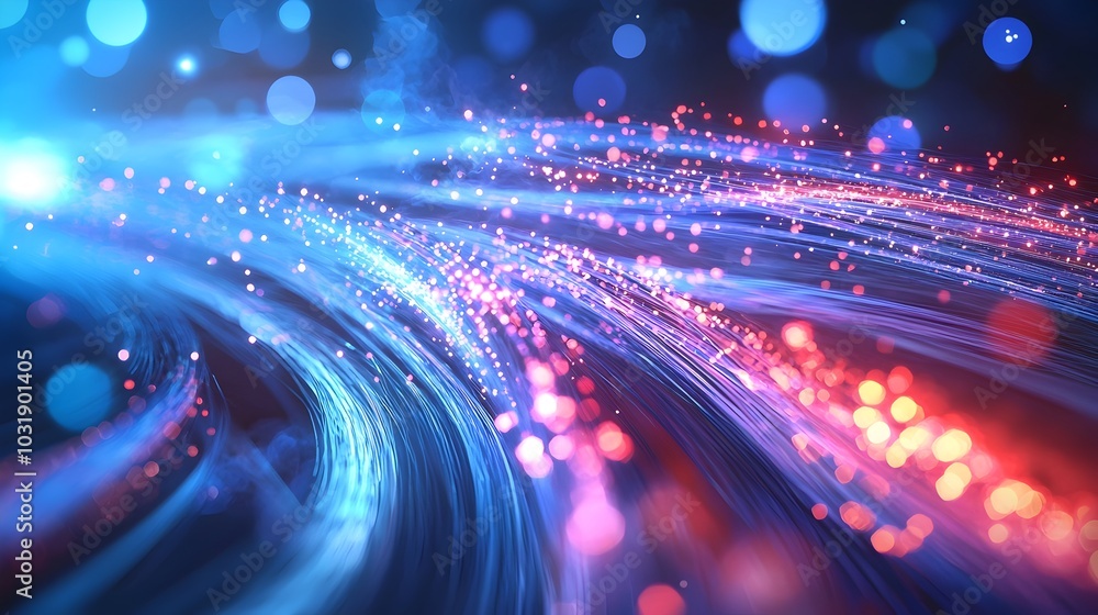 Poster dynamic visualization of quantum data packets traveling through a high speed fiber optic network
