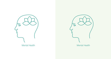 Mental Health Vector Icon for Well-Being and Self-Care Awareness
