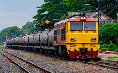 Obraz premium Oil Tanker Train num 541 at Nakhonratchasima , Thailand 