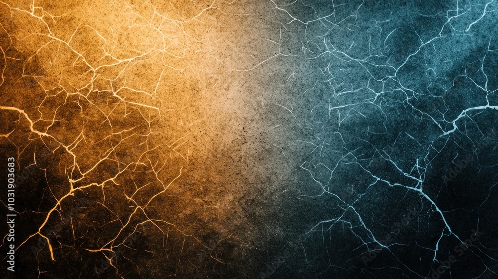 Aufkleber dynamic contrast of energetic colors exploring the vivid interaction between warm and cool tones in 