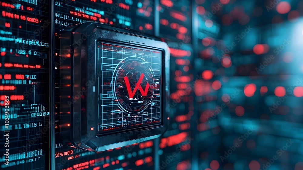 Poster Locked safe with a graph on its door symbolizing the secure management and growth of financial assets investments and wealth through data driven analysis strategic planning and insurance protection