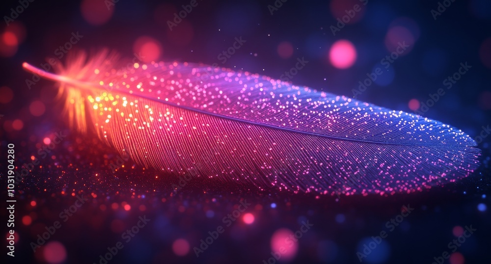Aufkleber dynamic futuristic background. 3d render of a colorful and detailed shape.