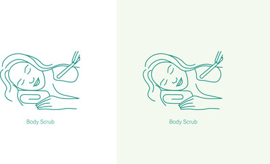 Naklejka premium Body Scrub Vector Icon for Exfoliation and Skin Care