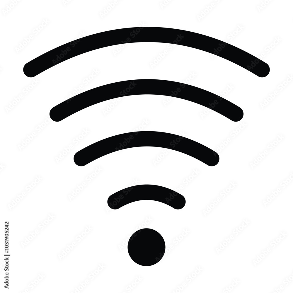 Poster wi-fi icon. wi-fi network connection symbol for app, wi-fi network linear icon. signal sign and symb