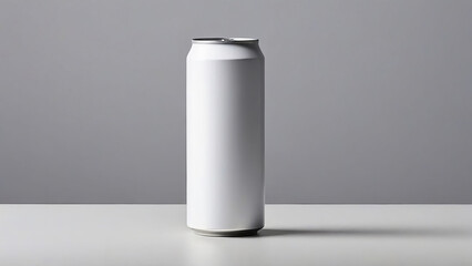 minimalist image of an aluminum can standing vertically on a flat surface