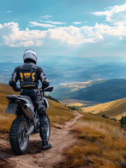 Obraz premium biker in the desert