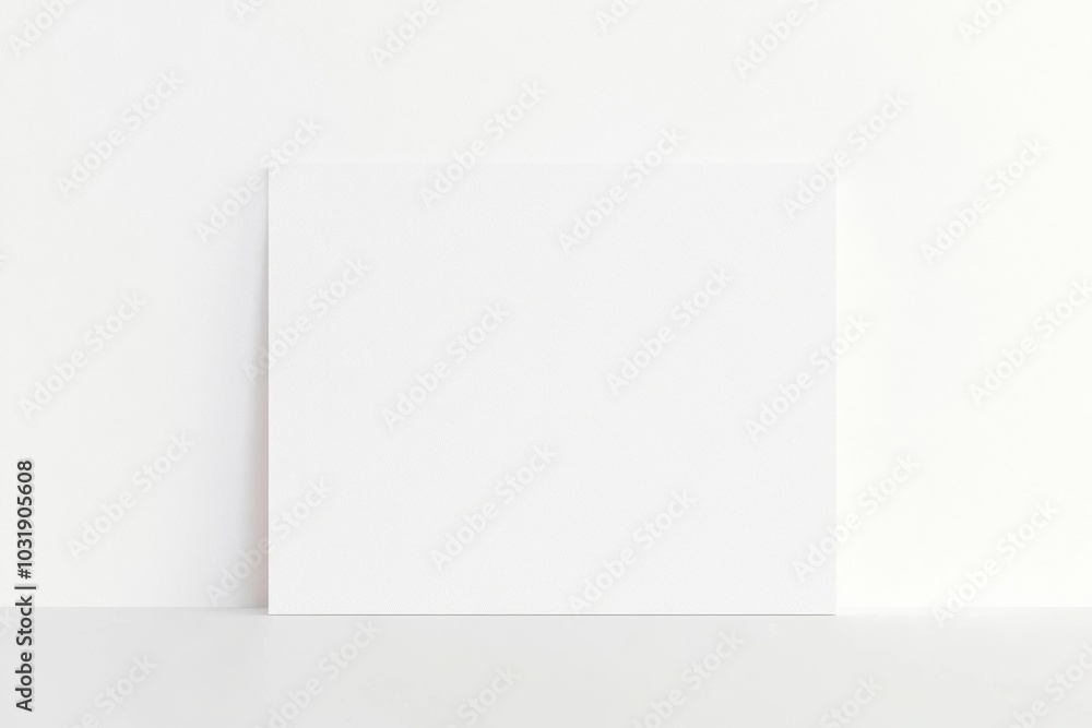 Poster minimalistic white background with subtle texture and light gray gradient at the bottom edge, elegan