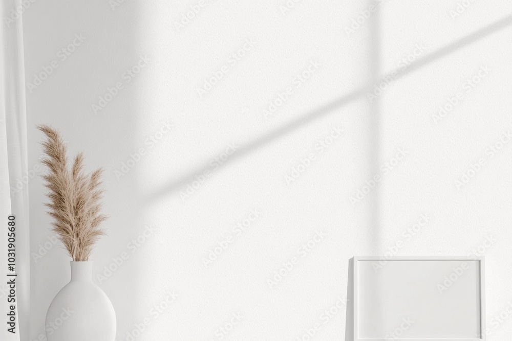 Aufkleber minimalistic white background with subtle texture and light gray gradient at the bottom edge, elegan