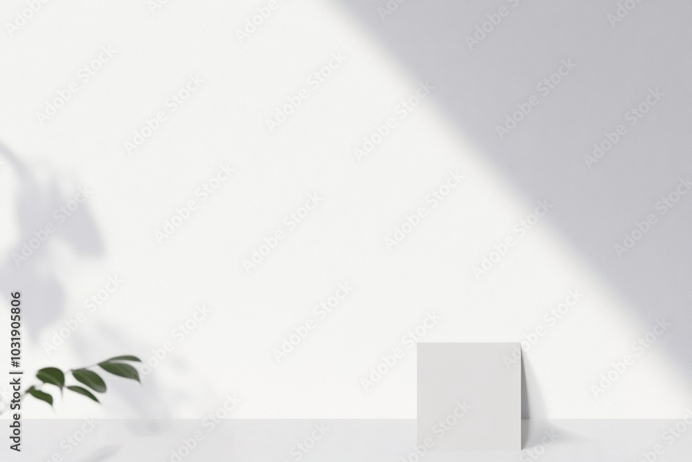 Poster minimalistic white background with subtle texture and light gray gradient at the bottom edge, elegan