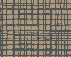 The Abstract Uneven Square Box Geometric Pattern on a Dark Brown background