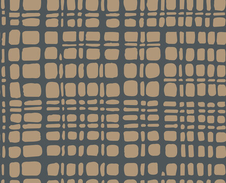The Abstract Uneven Square Box Geometric Pattern on a Dark Brown background
