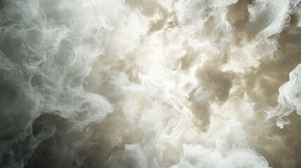 Ethereal Chaos: Swirling Mist Envelops the Landscape
