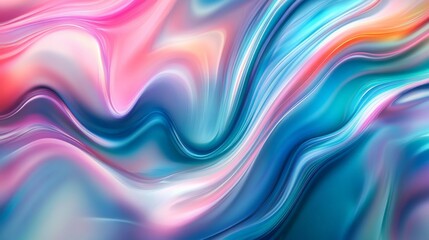 Obraz premium Vibrant Fluid Waves of Colorful Abstraction