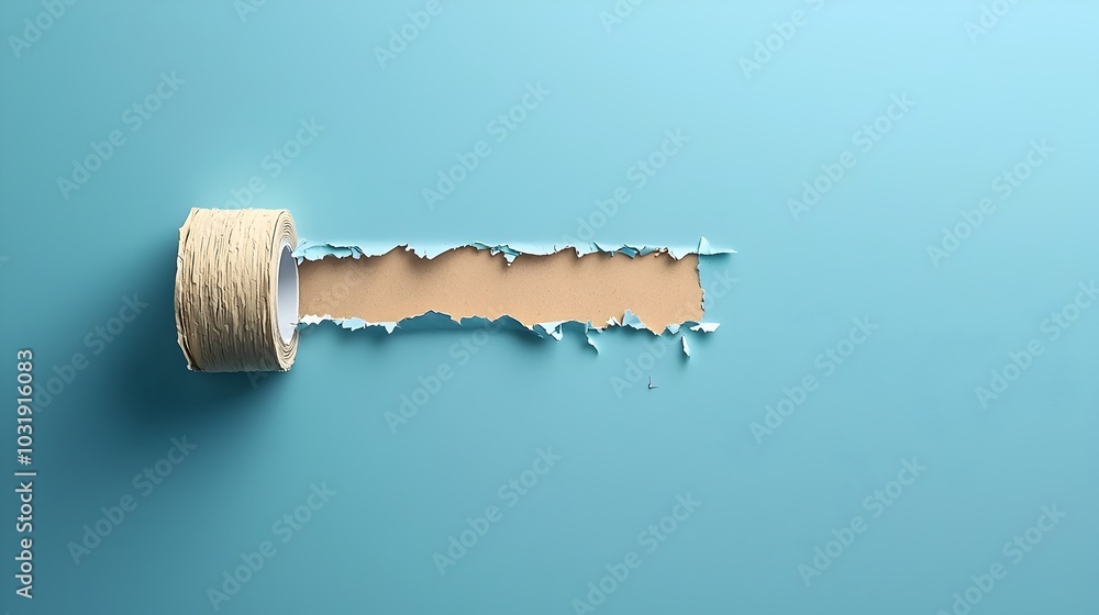 Poster torn piece of paper being carefully taped together symbolizing the concept of apology reconciliation