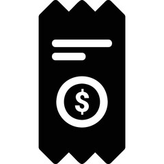 Simple vector icon payment check
