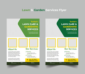 Transform Your Yard with Professional Lawn Care & Gardening Services Flyer Design Template