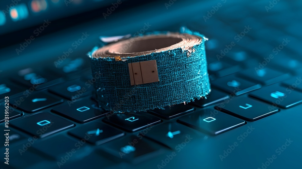 Poster Torn Security Tape Across a Digital File Folder Symbolizing the Breach of Confidential Information and the Need for Robust Cybersecurity Measures to Protect Critical Data
