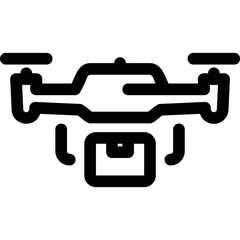 Simple vector icon drone, delivery