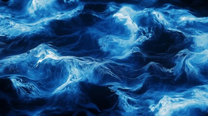 Mesmerizing Aquatic Waves: A Swirling Symphony of Blue