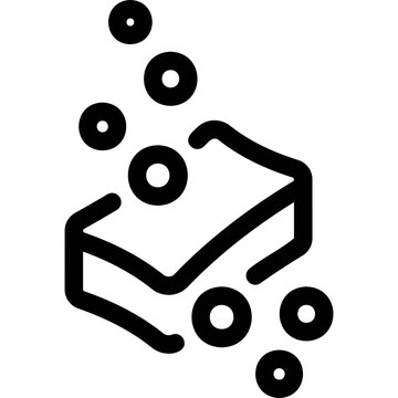 recommend clip art: Simple vector icon soap, dish sponge
                    