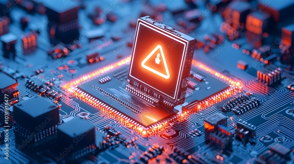 Aufkleber Virtual Private Network Disconnection with Warning Symbols Appearing on Digital Display  Concept of Internet Security Cyber Protection and Network Troubleshooting
