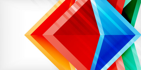 Abstract background color triangles and arrows composition. Vector Illustration For Wallpaper, Banner, Background, Card, Book Illustration, landing page