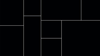 Creative vector Template Collage consisting of 9 frames for a photo of a square and rectangular shape.