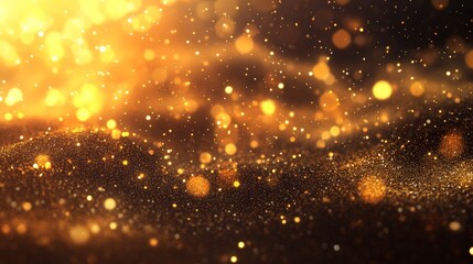 Fototapeta premium Sparkling Golden Bokeh Background