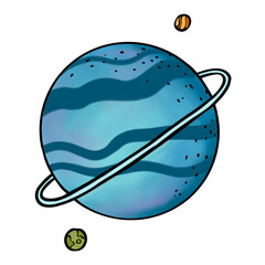 Planet with a ring system sticker © Rawpixel.com