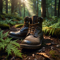 boots in the forest