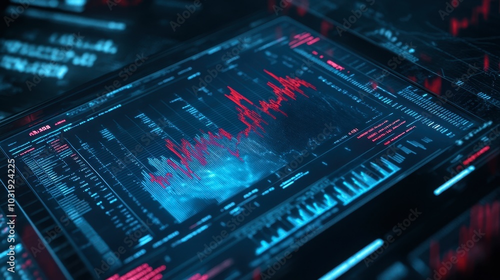 Poster data visualization on digital display screen