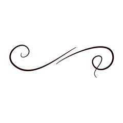 Line flourish swirl vector calligraphy ornament element