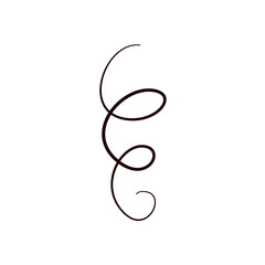 Line flourish swirl vector calligraphy ornament element