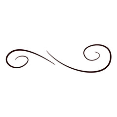 Line flourish swirl vector calligraphy ornament element