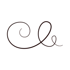 Line flourish swirl vector calligraphy ornament element