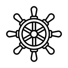 Obraz premium Boat Navigation line icon