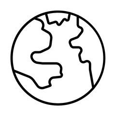 World Map line icon