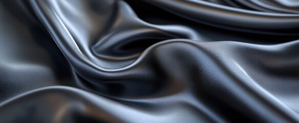 Fototapeta premium The Glossy Black Textile