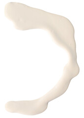 Dull white color smear element png paint texture