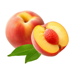 투명배경 위의 복숭아 오브젝트, PNG파일