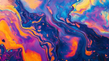 Obraz premium Vibrant Abstract Fluid Art - Swirling Colors of Passion and Energy