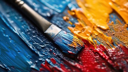Fototapeta premium Art and Craft, vibrant colors, creative process, studio shot, detailed