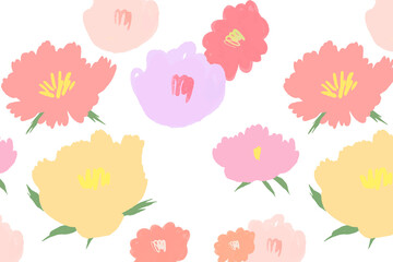 Floral pattern background png hand drawn
